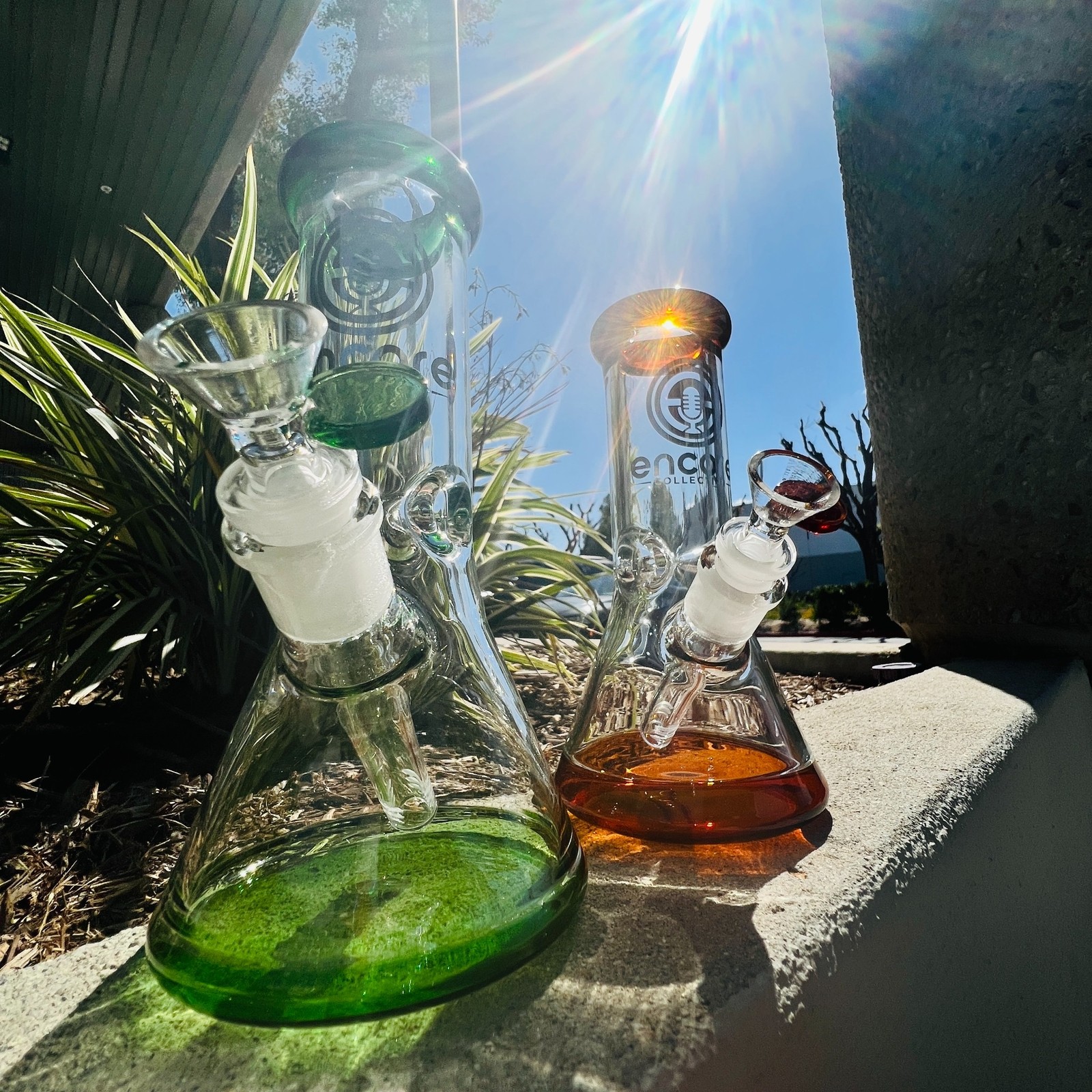 8&Prime; 50×7 50mm Assort Color Lip Base Glass Bong Super Thick Beaker Tobacco Hookah