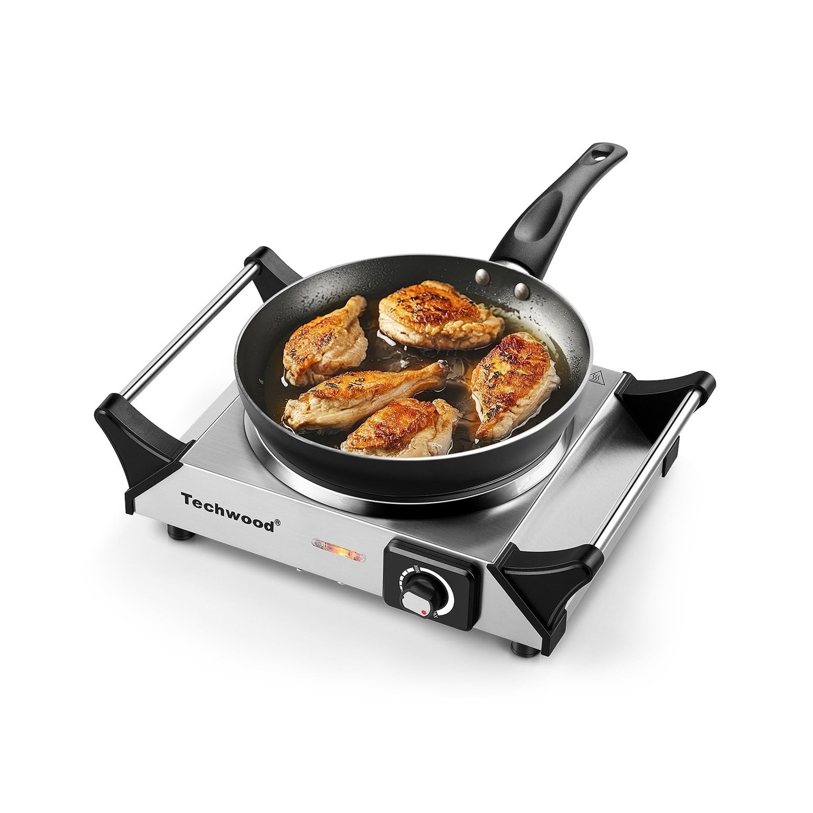 Hot Plate, Techwood Single Burner for Cooking, 1500W Countertop Ele… Fast Ship