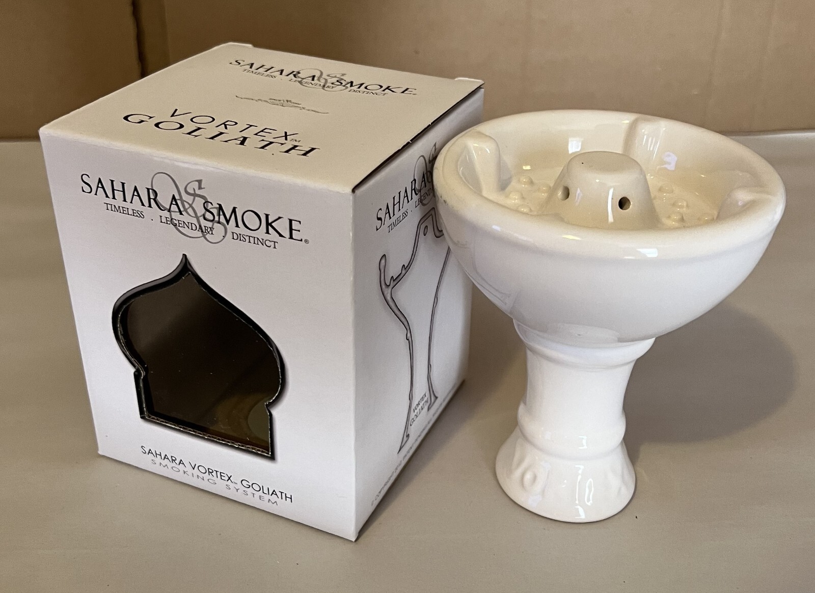 NEW Sahara Smoke Vortex Goliath Hookah Shisha Bowl – White