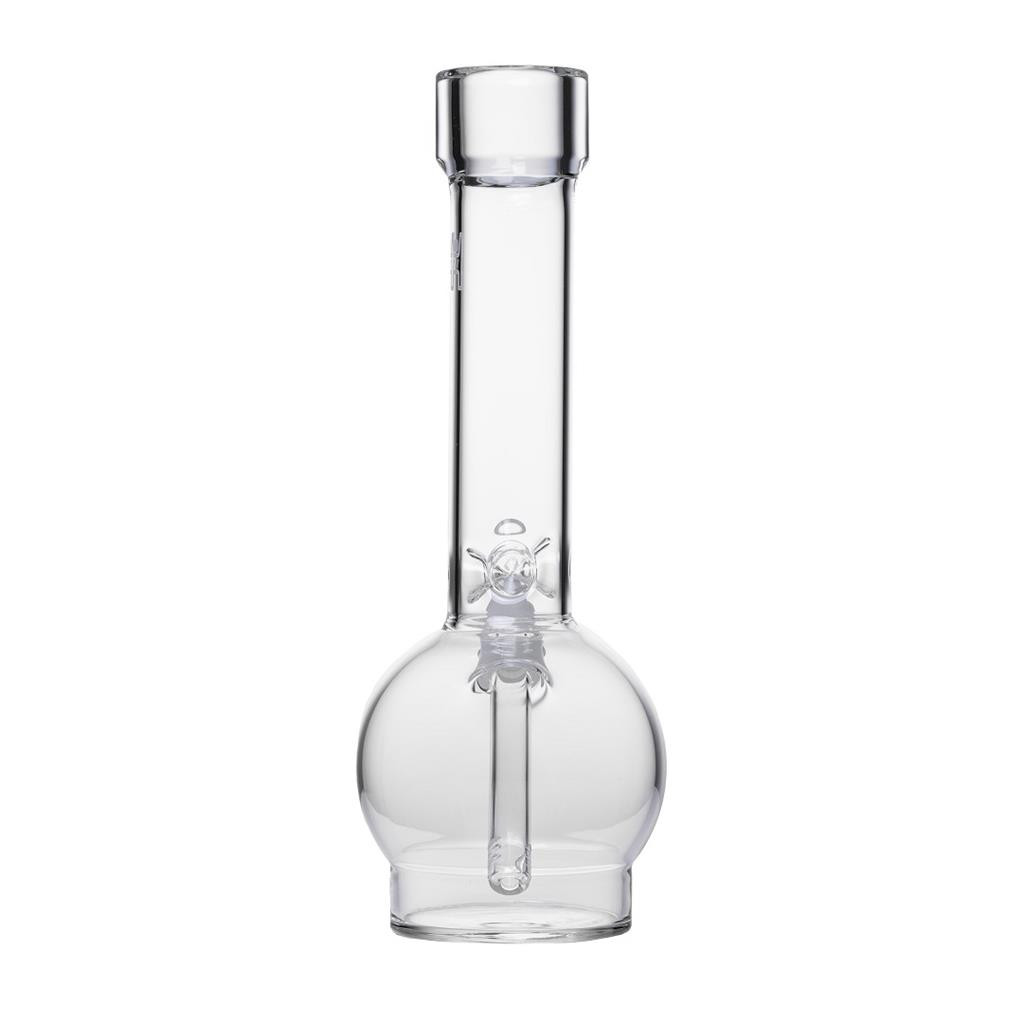 Human Grade 12&Prime; Ball Water Pipe CLEAR W GREEN ACCENTS Thick Borosilicate Glass