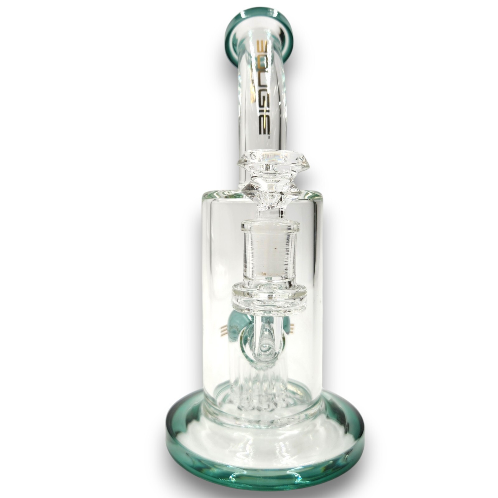 10&Prime; Bougie Glass Green TREE PERC Barrel Beaker Bong HEAVY DUTY Water Pipe