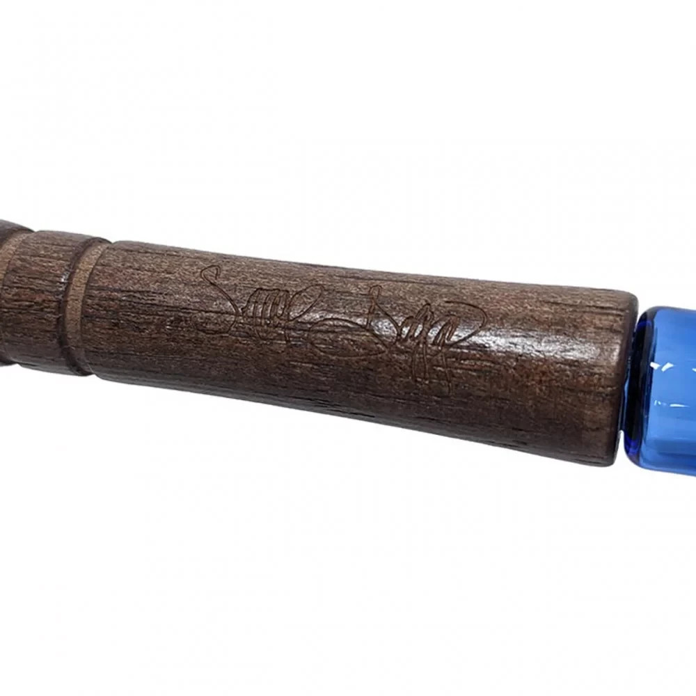 Dogg Lbs – 5&Prime; Everyday Wood Handle Sherlock Hand Pipe THICK Borosilicate Glass