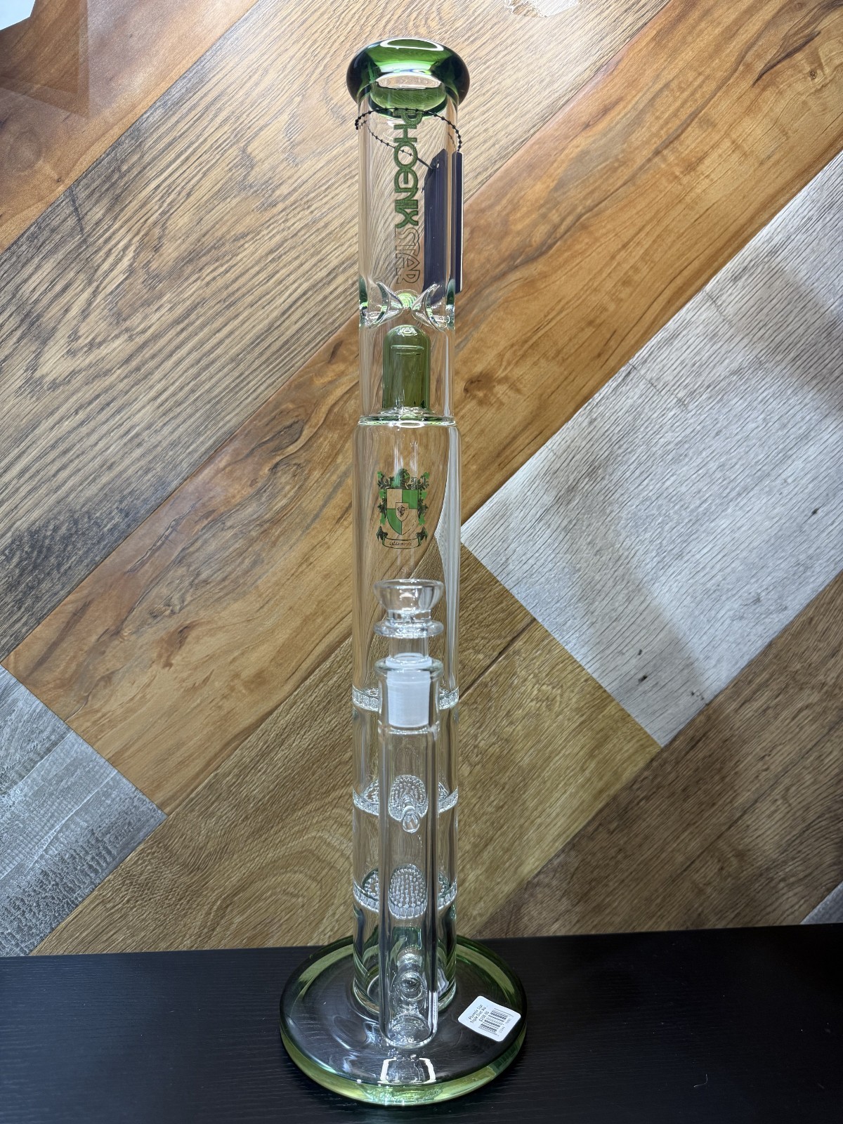 17.5 inch Phoenix Star Water Pipe – Triple Layer Honeycomb Perc Straight Tube
