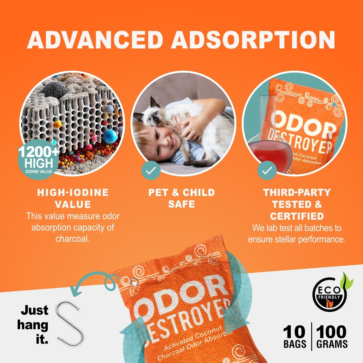 Sunlight® Activated Charcoal Odor Absorber for Home, Odor Eliminato… Fast