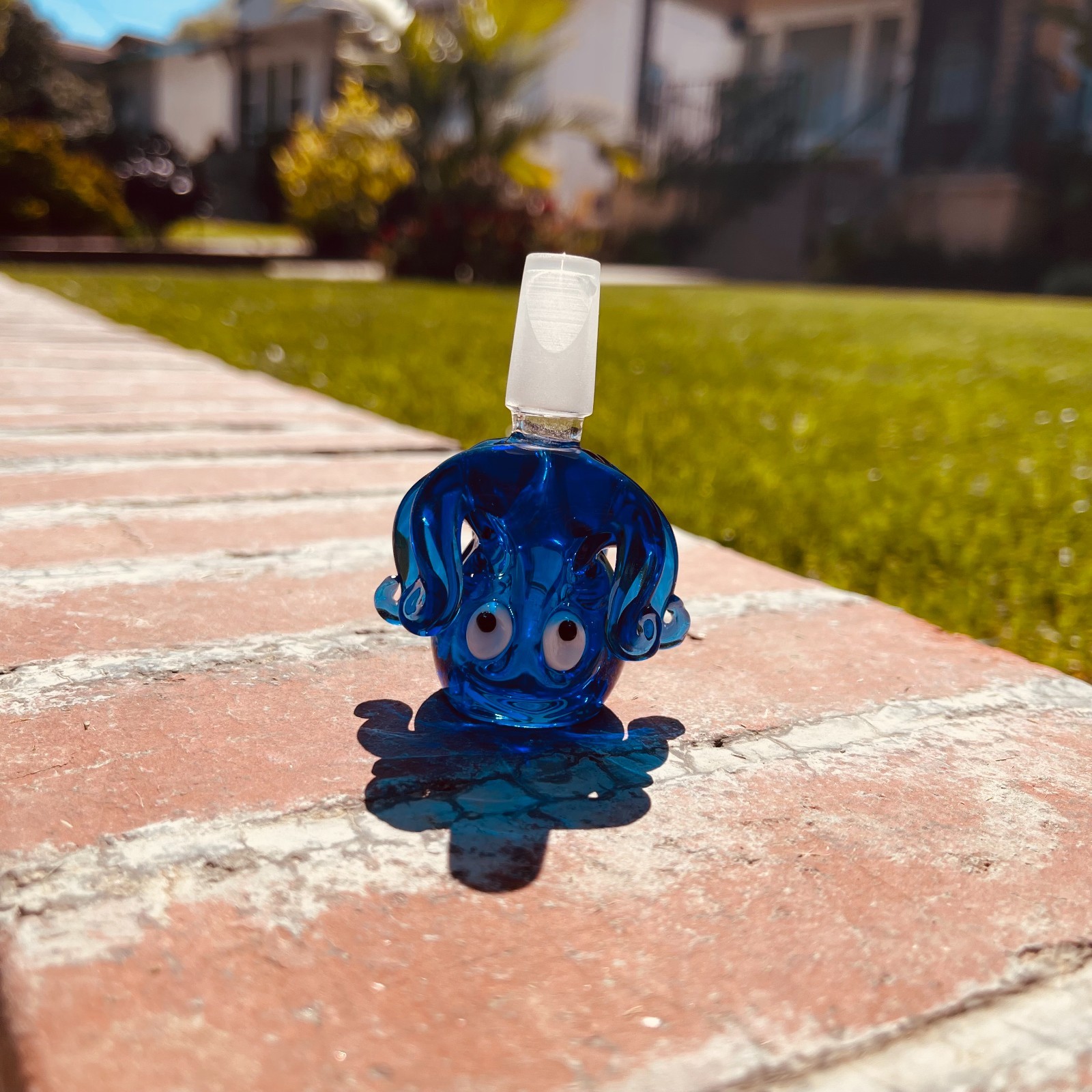 14mm Dancing Octpus Glass Bowl Funnel Slide For Tobacco Smoking Water Pipe Bong