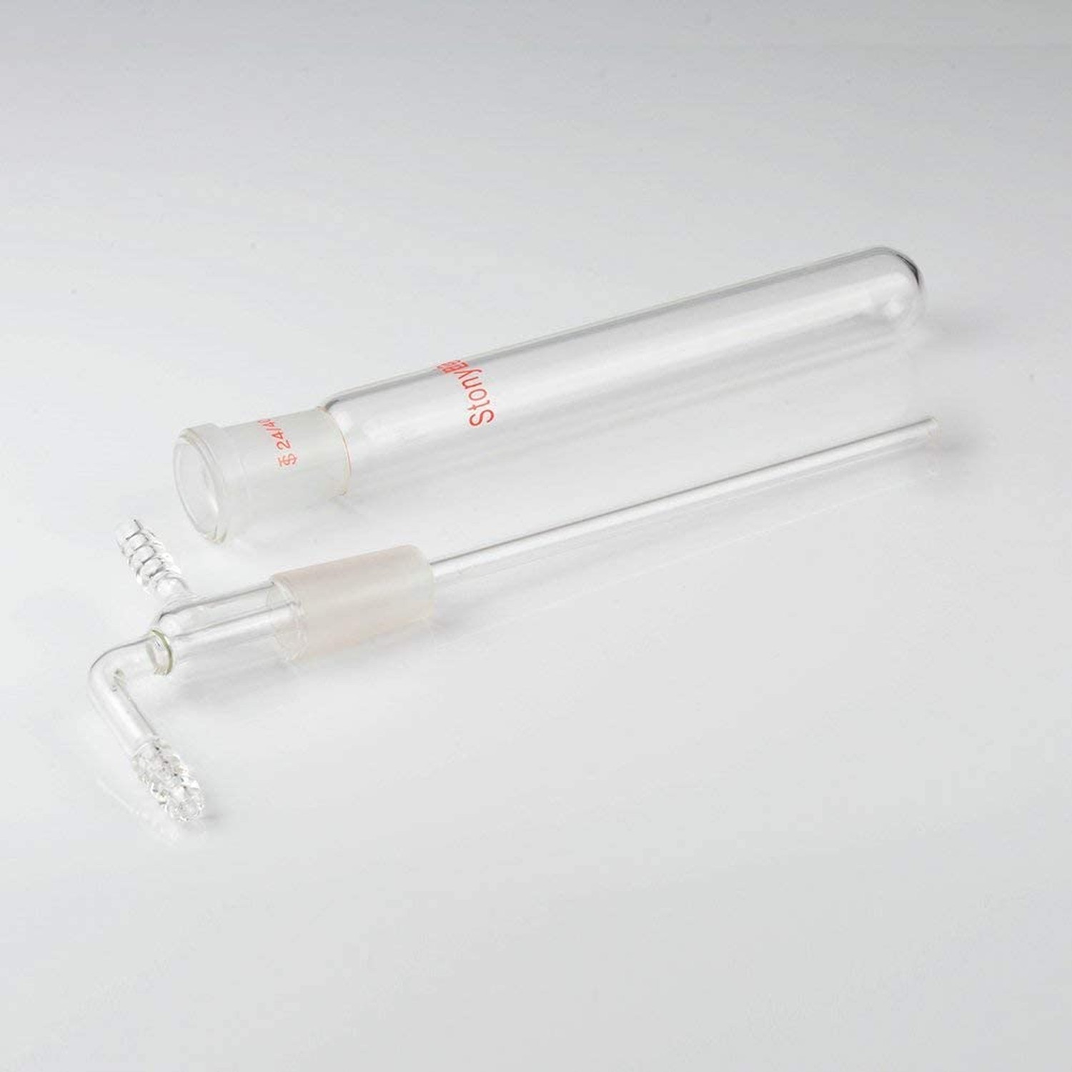 stonylab Glass Vacuum Cold Trap Bubbler with 10mm Serrated Hose, 250mm Length…