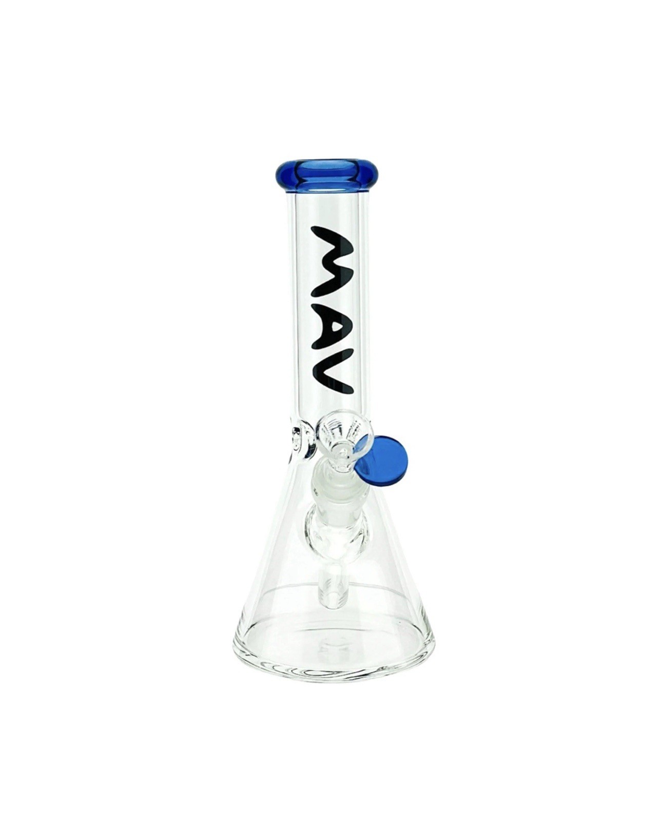 MAV GLASS 8” COLOR TOP, Hookah Water Pipe Beaker Bong, HIGH QUALITY, BLUE