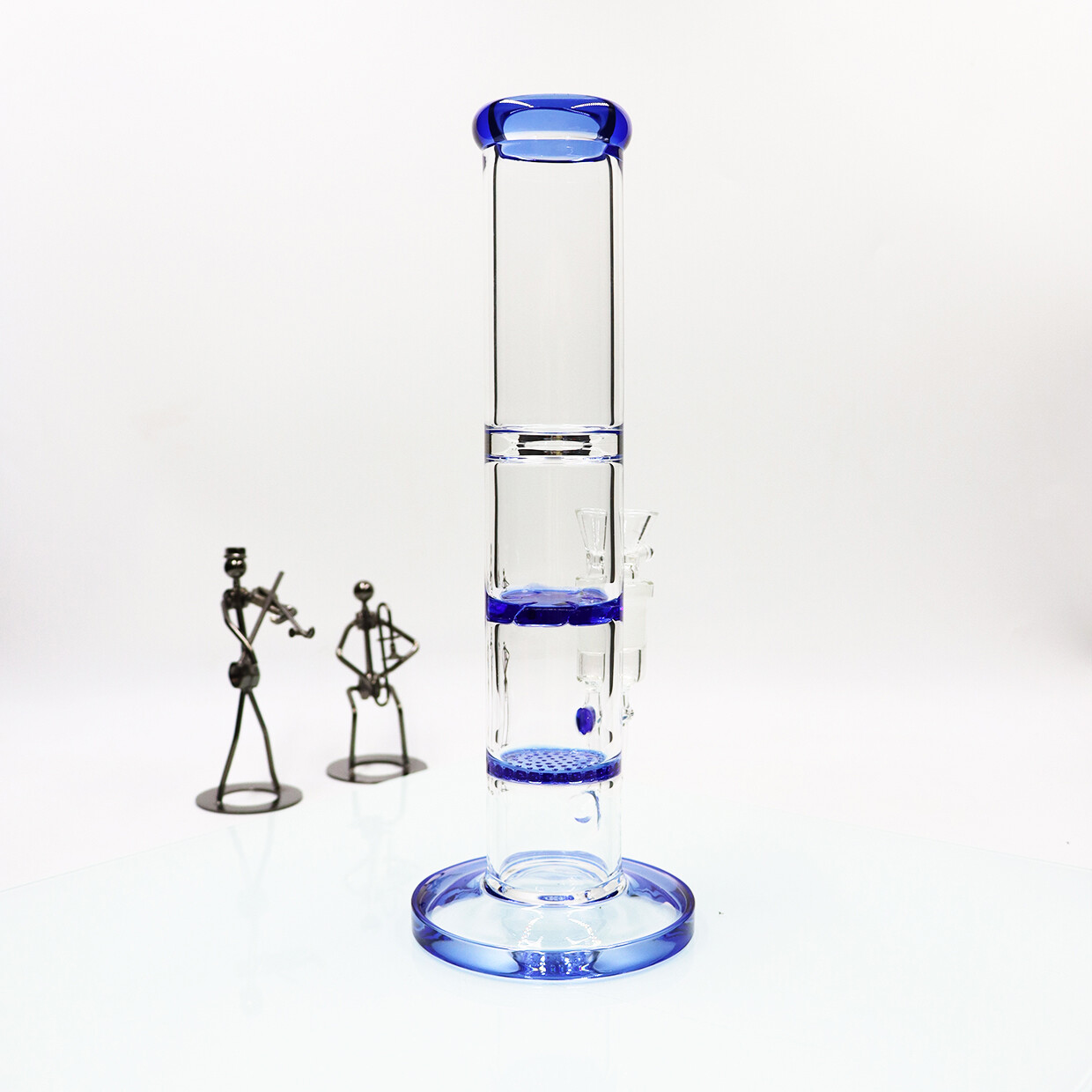 12-Inch Glass Honeycomb& Turbine Disc Waterpipe Smoking Bong with 19mm Bowl