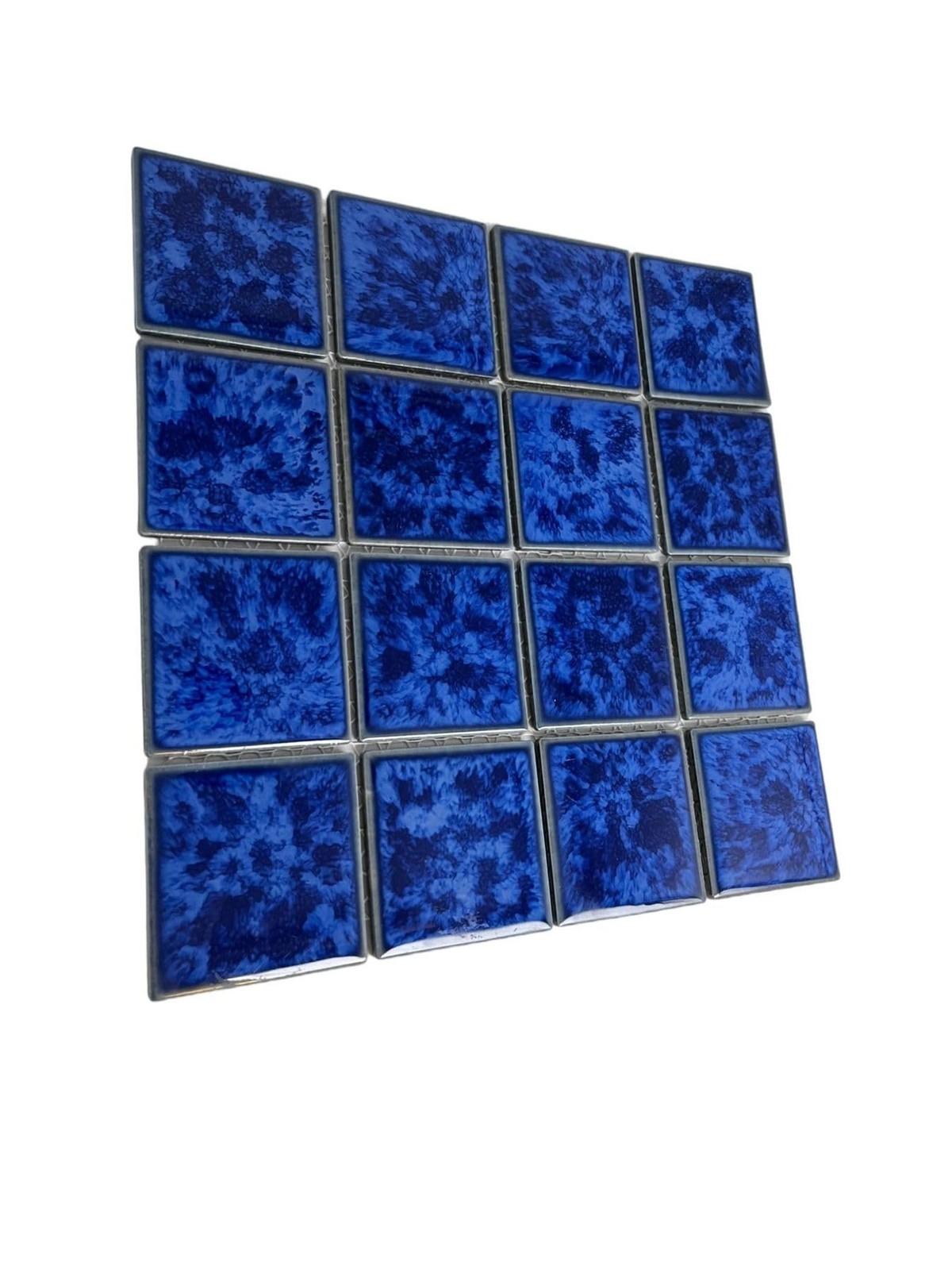 Tenedos T‎PACFD-PL Ultramarine Blue Water Splash Effect Square 3×3 Porcela