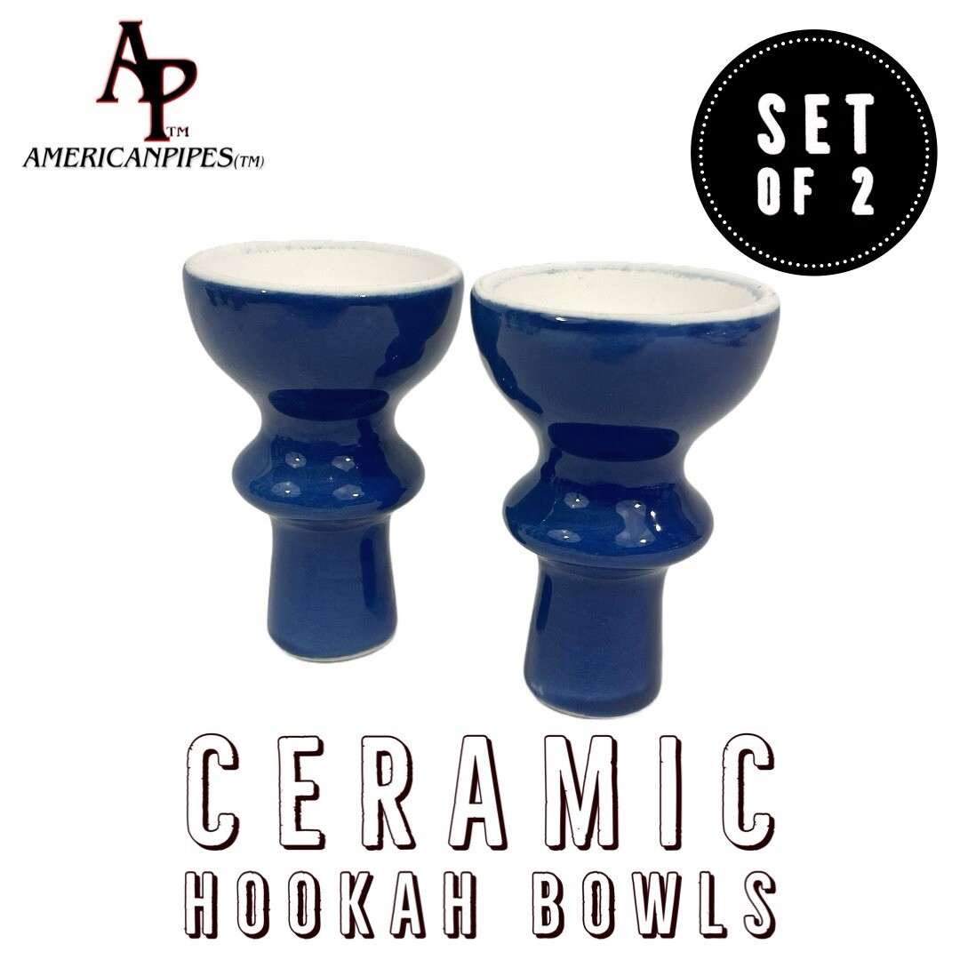 (((SET OF 2 PCS))) IINHALE® 3.5 » HEIGHT CERAMIC BOWL FOR HOOKAH PIPE