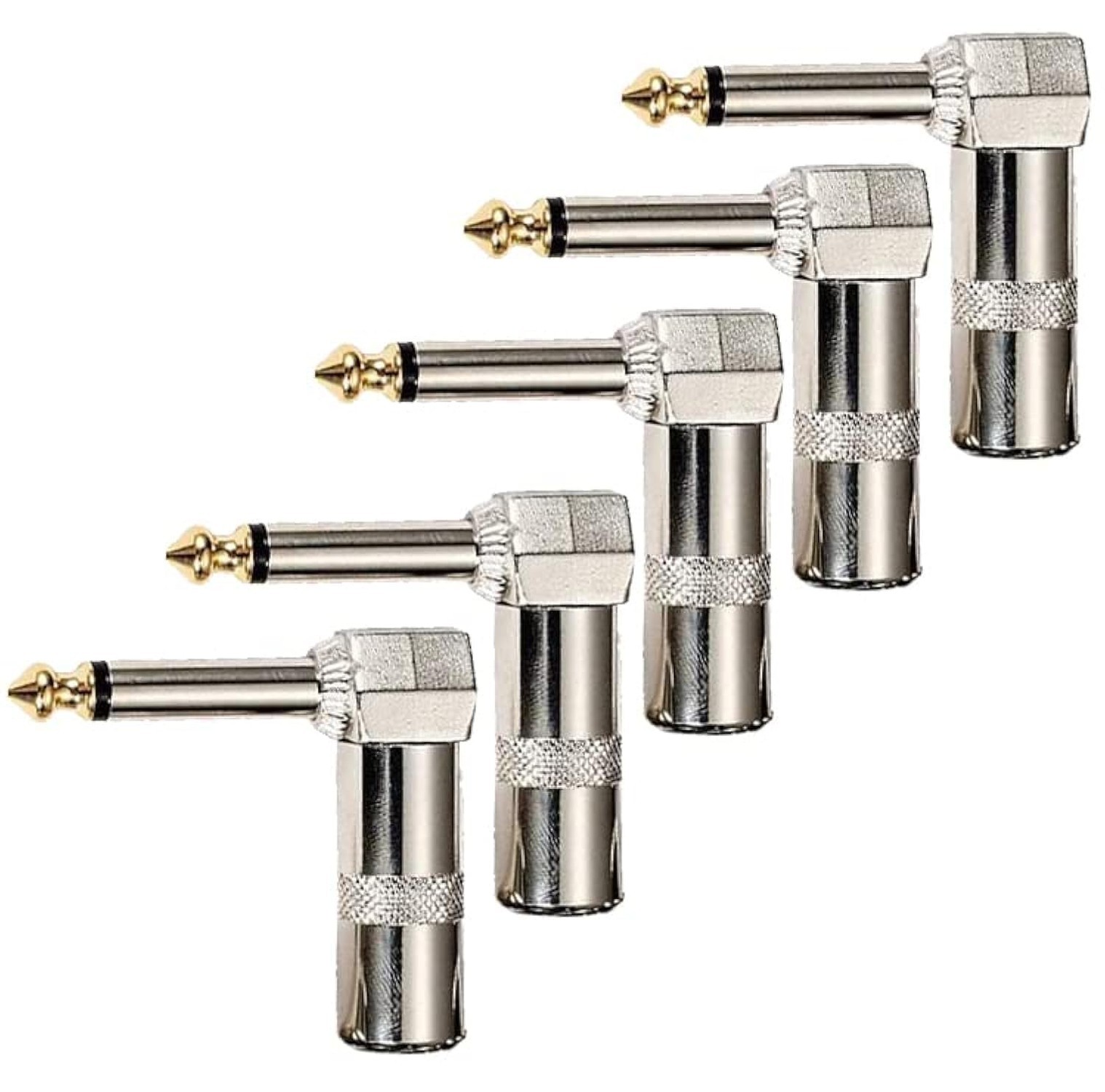 TS Mono Plug,1/4&Prime; 90 Degree Right Angle Plug, 6.35mm Heavy Duty TS Mono Male …