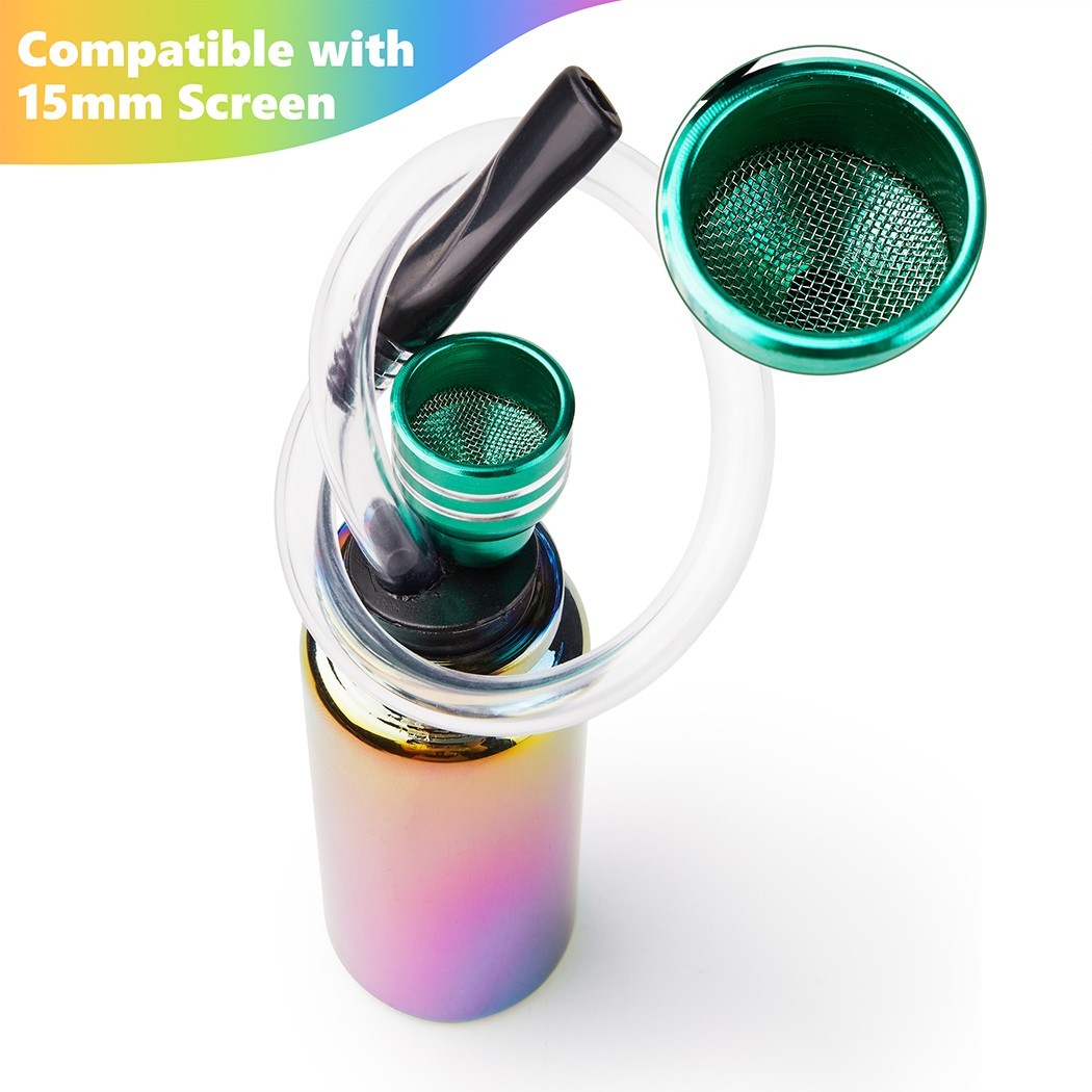 2Pc 4&Prime; Mini Small Glass Bong Water Pipes Hookah Smoking Tobacco Pipes with Box