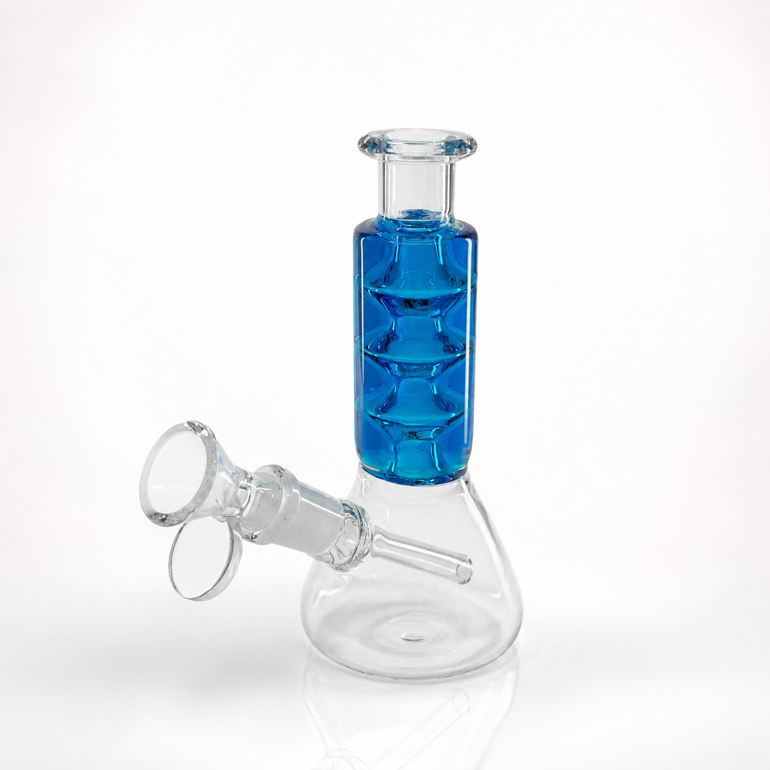 5.5&Prime; Blue Mini Glycerin Freezable Glass Beaker Bong Water Pipe Smoking Hookah