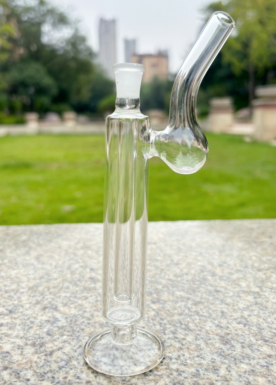 Clear 6&Prime; Mini Glass Bong Hookah Water Pipes Smoking Bubbler w/10mm Bowl Pipe