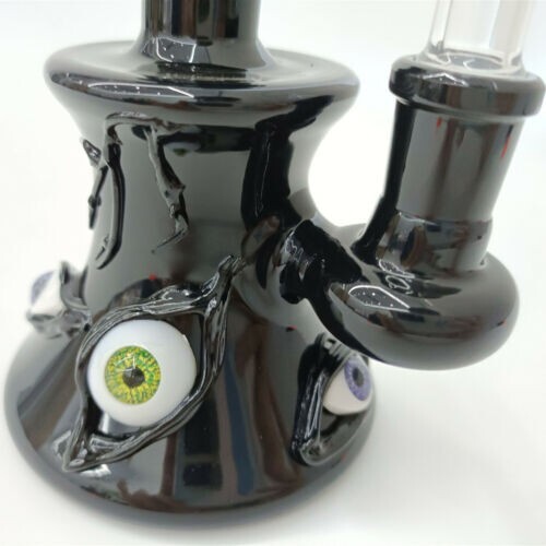7&Prime; Hookah Glass Water Pipe Bong Black Monster Bubbler Tobacco Bowl