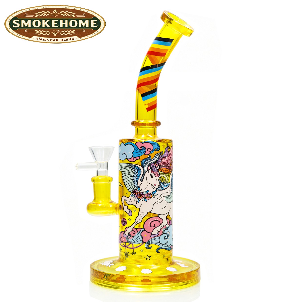 Hookah Pegasus 10in Glass Bong and Water Pipes Smoking Perc Bongs w/14mm bowl