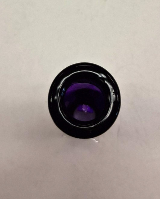 6&Prime; PLASTIC ROUND STEAMROLLER METAL BOWL TOBACCO SMOKE HANDPIPE PURPLE 1&Prime;M