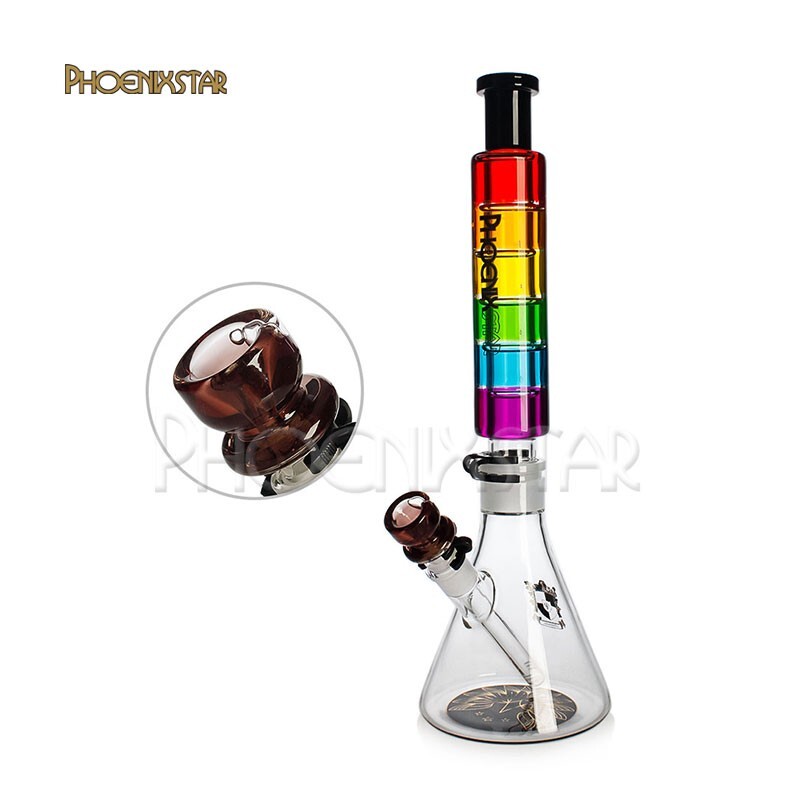 Freezable Bong Phoenix Star Brand Mushroom Perc 16&Prime; 7mm Thick Straight