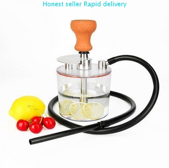 Aluminum Handle Cylindrical Mouthpiece Silicone Tube Acrylic Finished Hookah Set