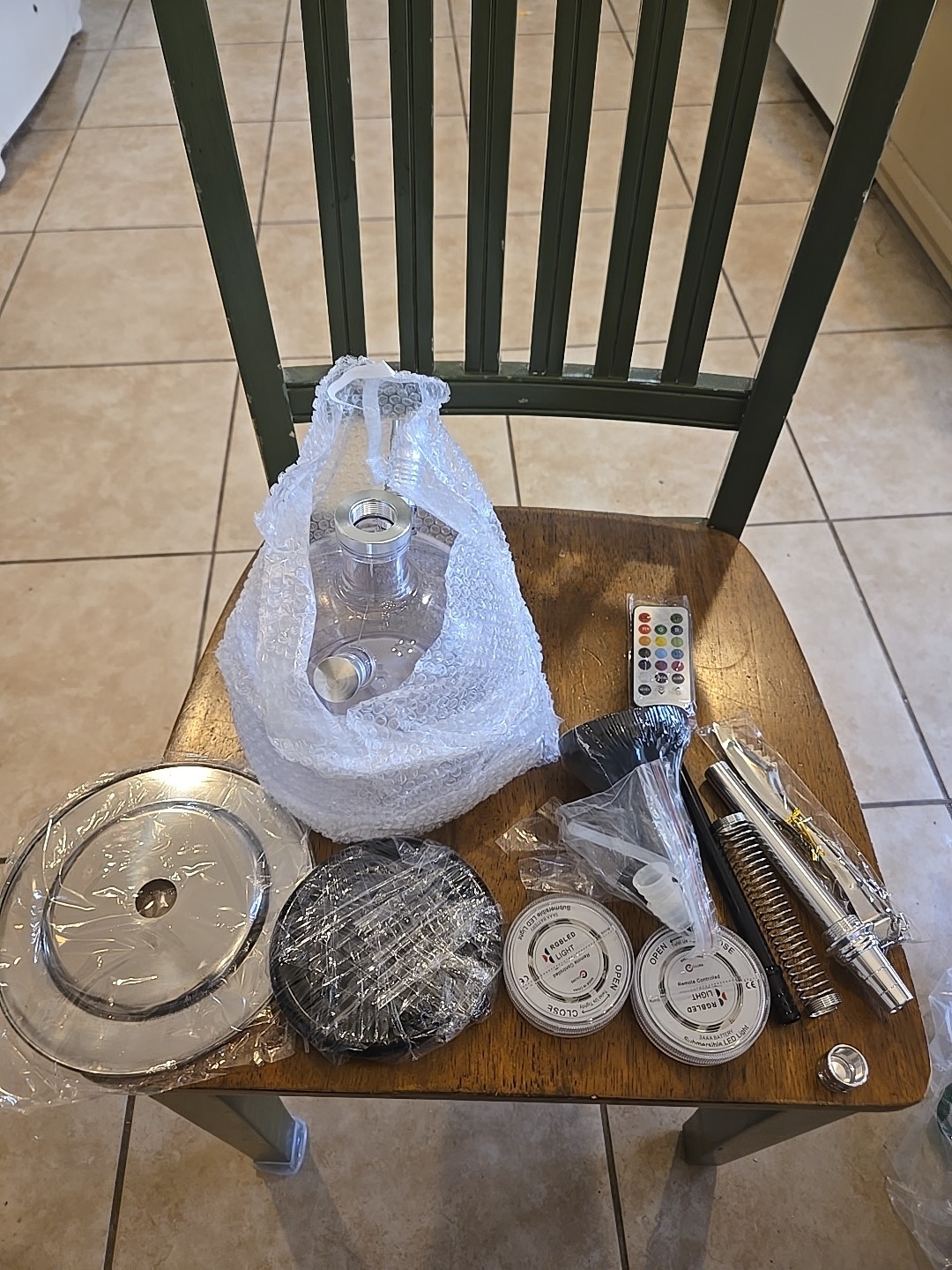 Qiqici Hookah Set 1 Hose Hookahs Modern acrylic Bubble Hookah Shisha Hooka 1st T
