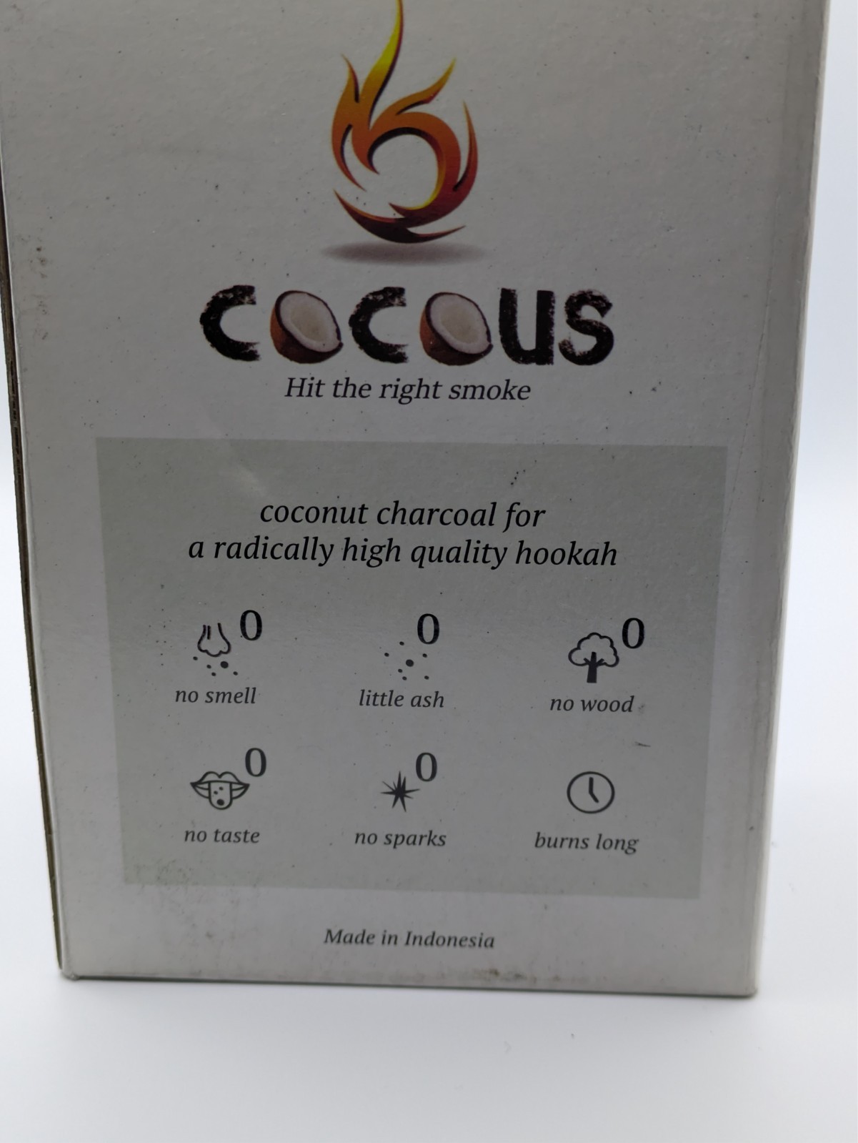 Cocous Charcoal Cubes – 100% Natural Cocoshell for Hooka – 72 pieces 1kg 25mm