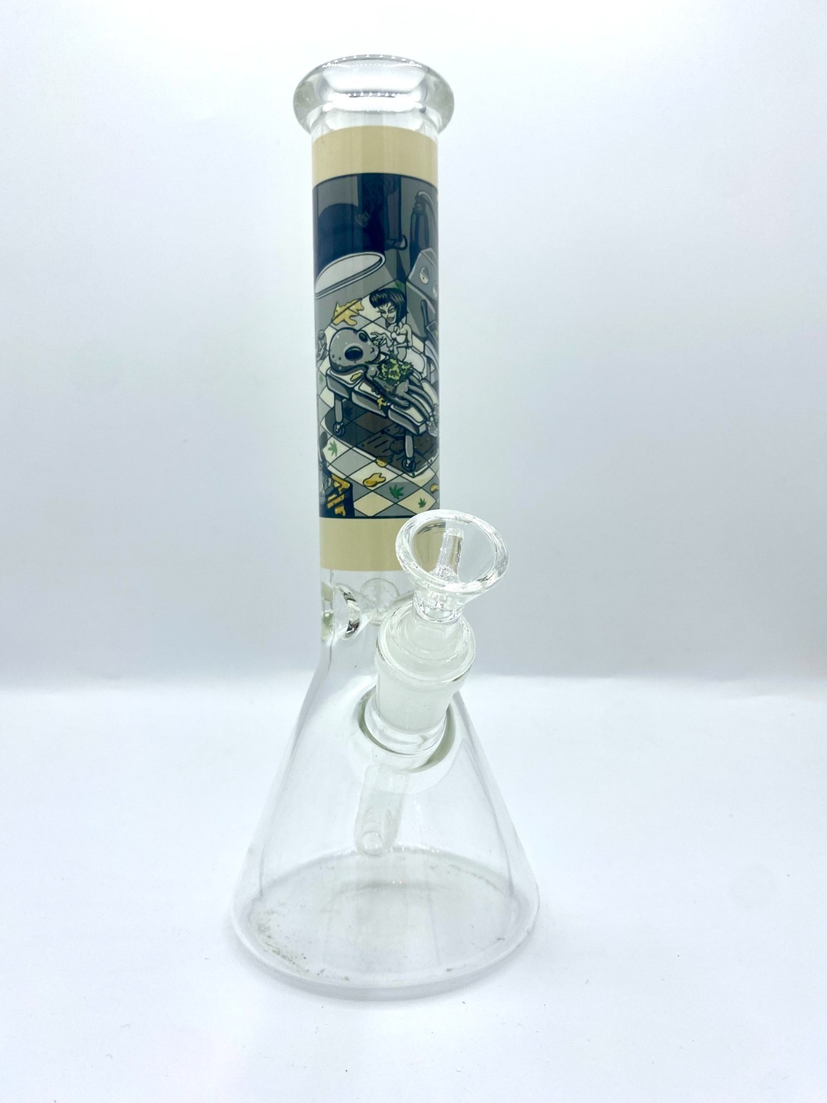 10&Prime; Glass Bong Smoking Hookah Water Pipe Heavy Beaker Smoking 14mm Bowl UFO