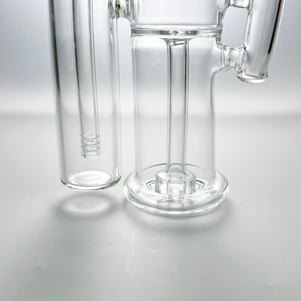 THICK 9&Prime; Glass Bong Double Chamber Water Pipe Tobacco Smoking Hookah W/Bowl