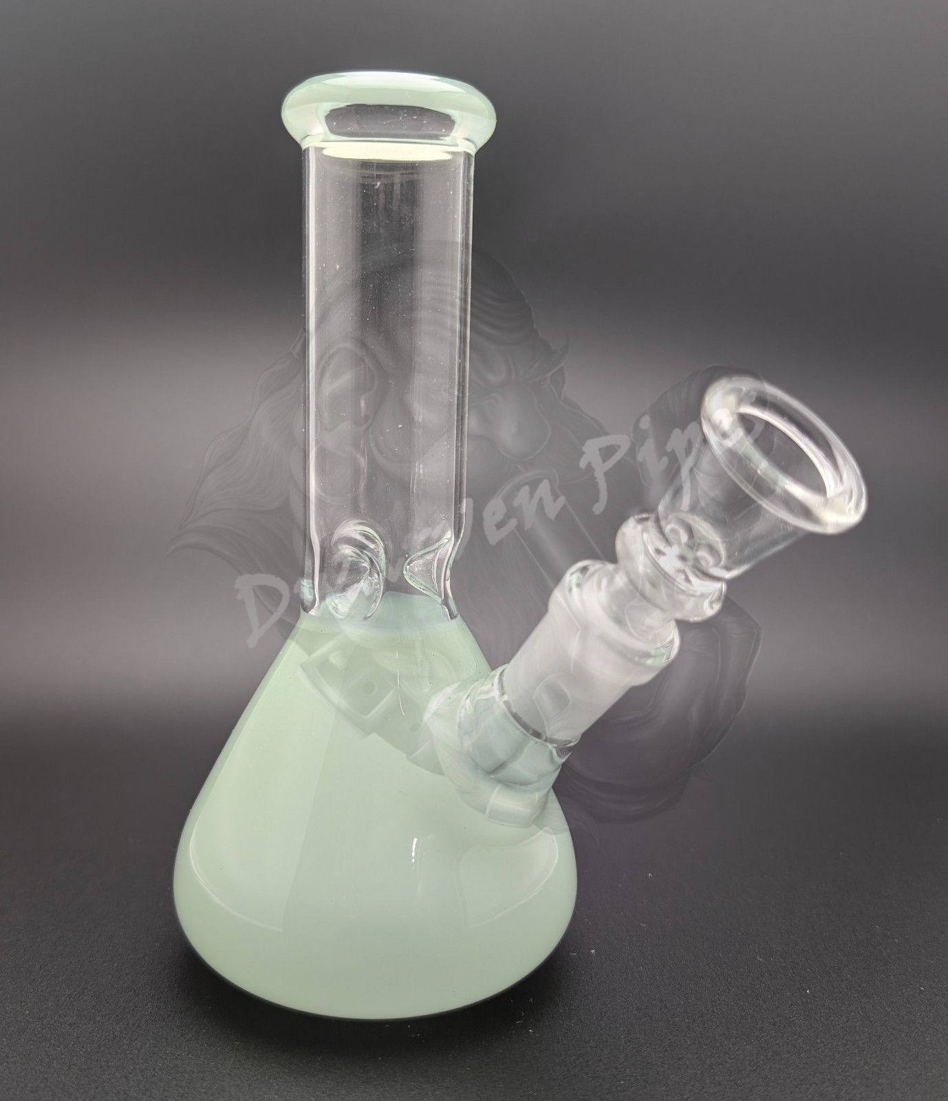 6&Prime; Inch Glass Hookah Water Pipe Bong Mint Green (Colored Glass)