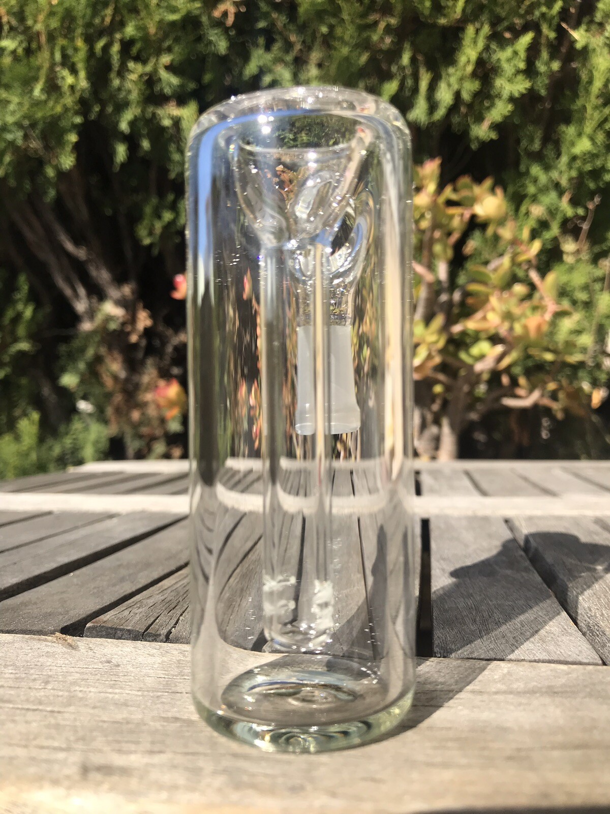 Glass Ash Catcher bowl 14mm Female 90 Degree Downstem Fixed Clear Glass