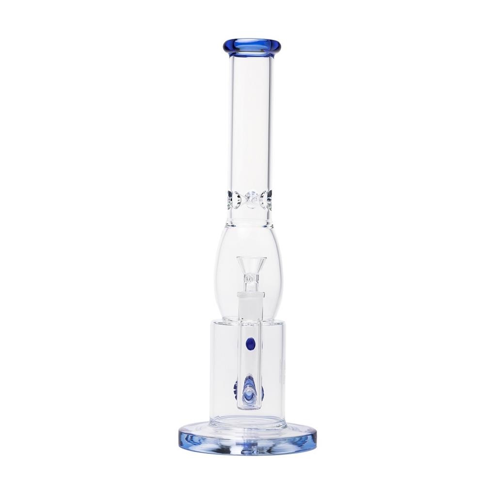 Human Grade 13.8&Prime; Lantern Water Pipe CLEAR Shower Perc Borosilicate Glass