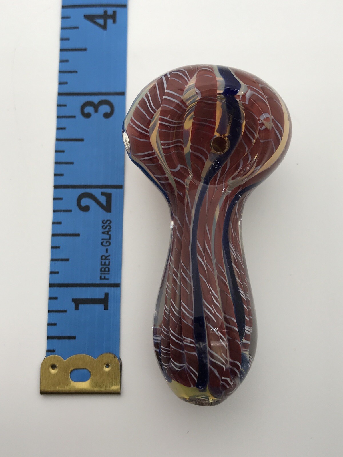 TOBACCO MINI HITTER BLOWN GLASS SMOKING PIPA BOWL 3” USA HEAVY HAND POCKET PIPE