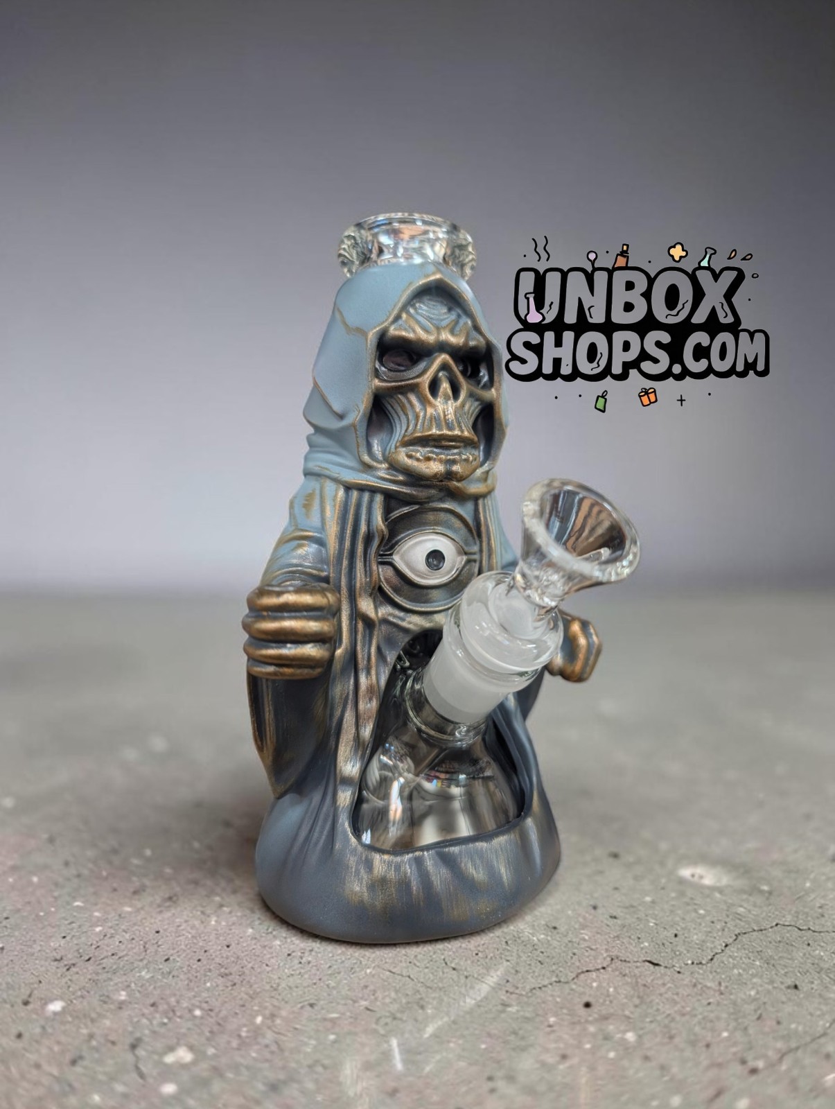 7&Prime; Skull Design Water Pipe With Tool High Quality Details And Durable V33