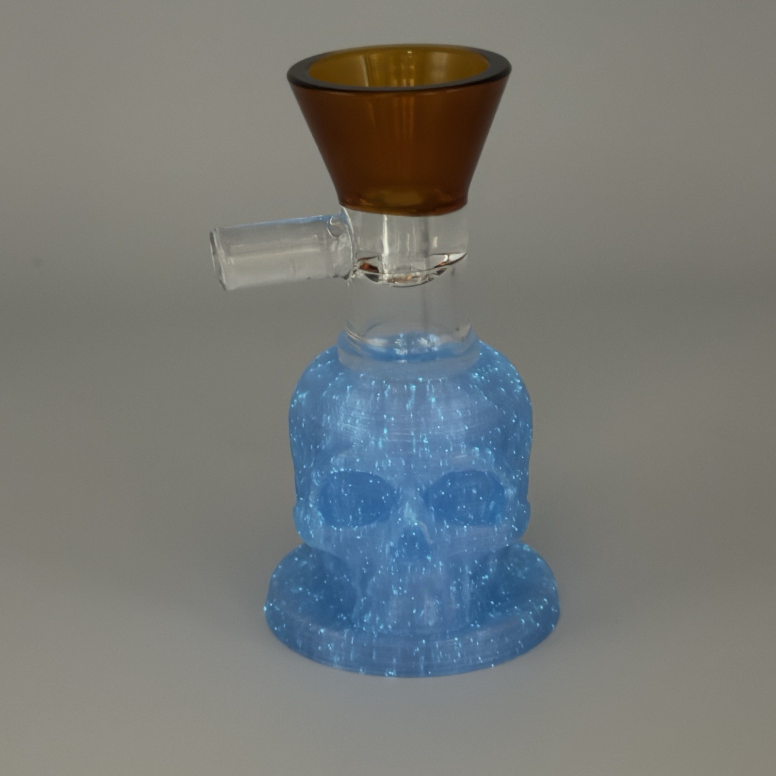 18mm Slide Bowl Stand Display Holder Skull Head – Made In USA – GLOW IN THE DARK