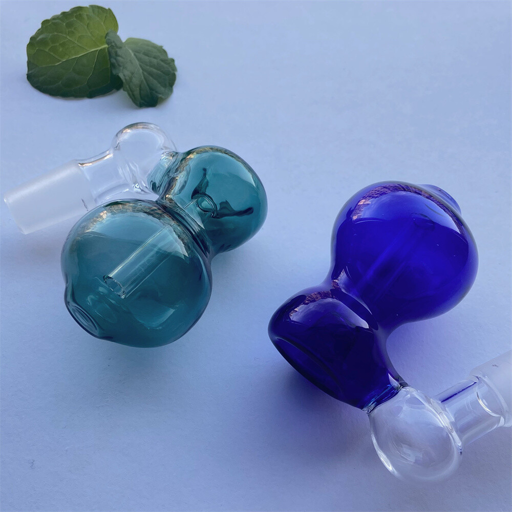 Mini 14mm Male 45° Ash Catcher Heavy Glass Bong Gourd Water Pipe Attachment