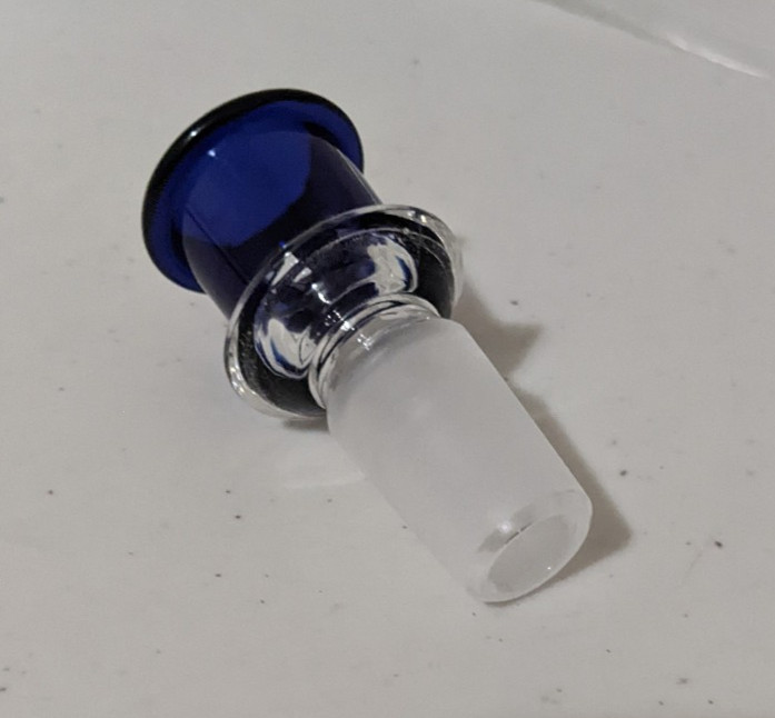 18mm Glass SNOWFLAKE SCREEN Slide BOWL Male for Water Pipe Bong (1 – ONE) Blue