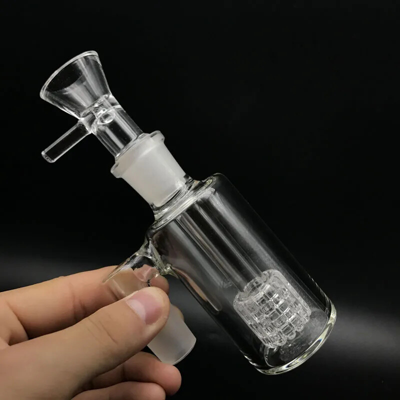 4.7&Prime; Matrix Glass Ash Catcher 14mm 90° Pyrex for Smoking Bong Bubbler &14mm Bowl
