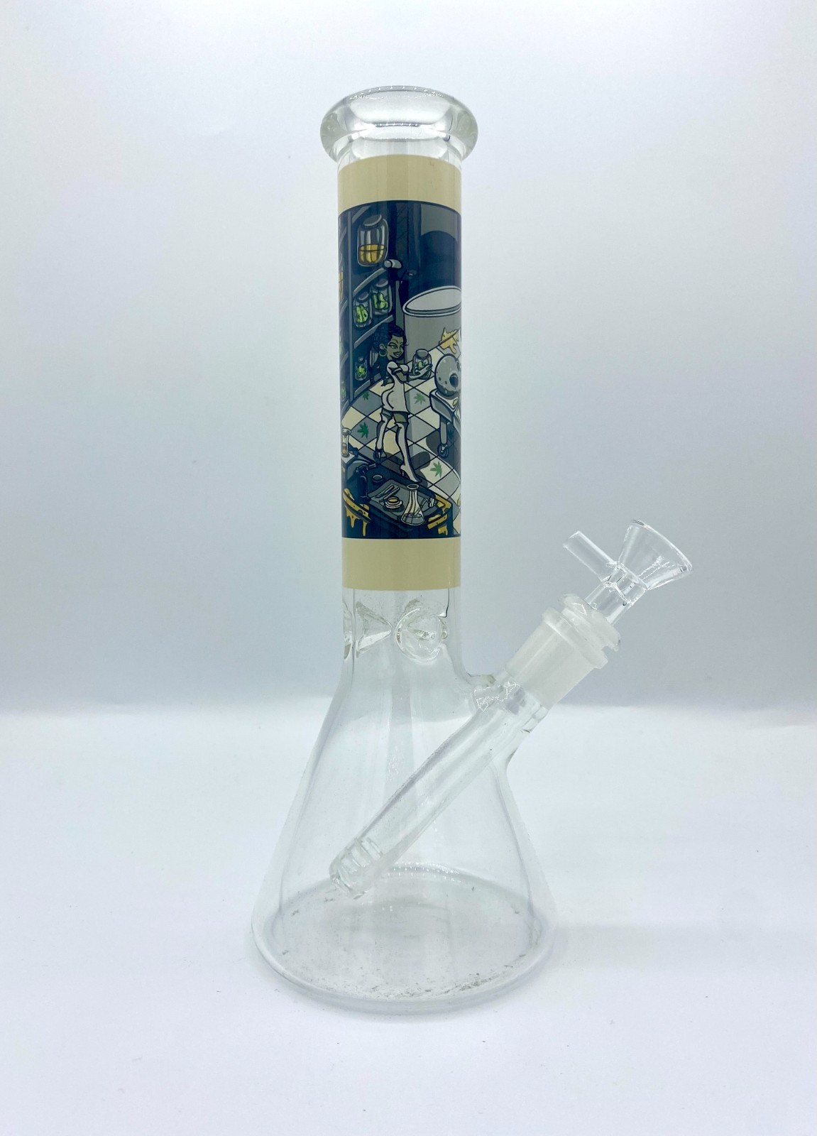 10&Prime; Glass Bong Smoking Hookah Water Pipe Heavy Beaker Smoking 14mm Bowl UFO