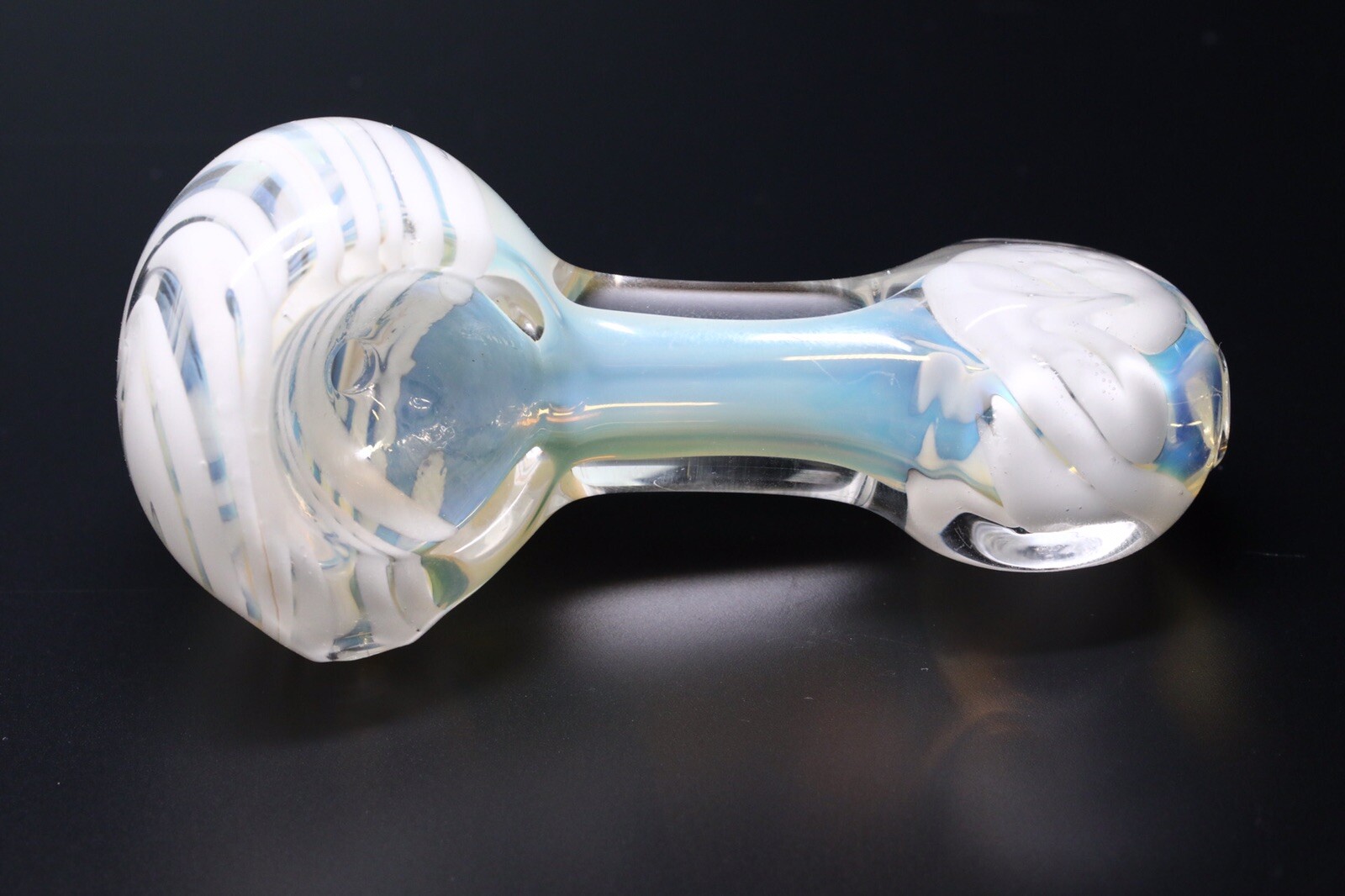 TOBACCO SMOKING HAND PIPE MINI USA HEAVY BLOWN GLASS POCKET PIPA BOWL HITTER 3”