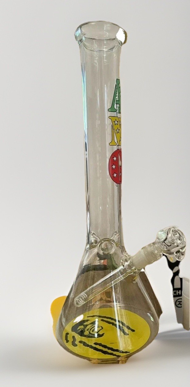 AMG 14&Prime; BEAKER 5MM WITH RASTA MARLEY PRINT