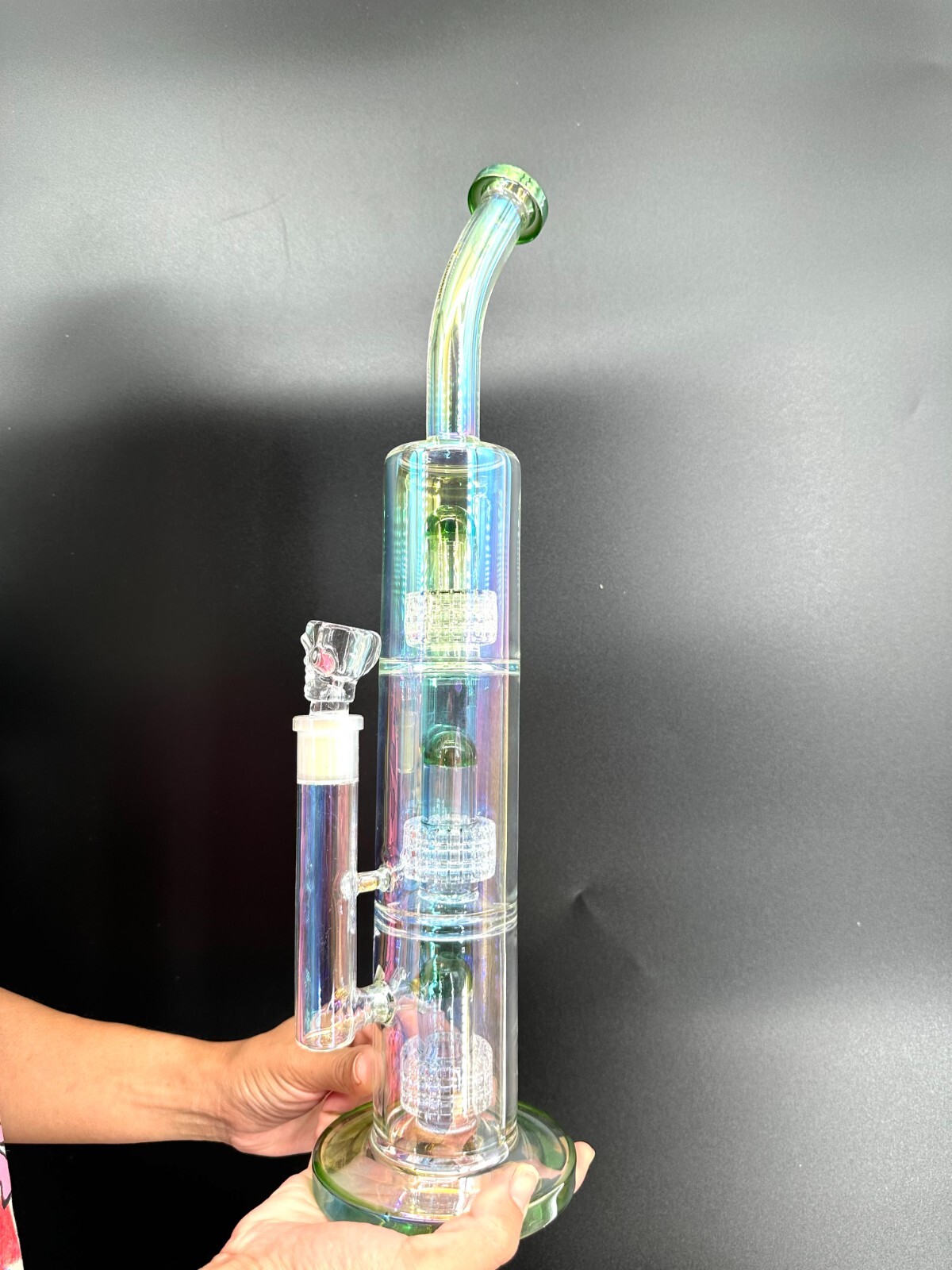 Glow In The Dark 8 Inch Space Theme Glass Water Pipe Bong Bubbler Blind Box