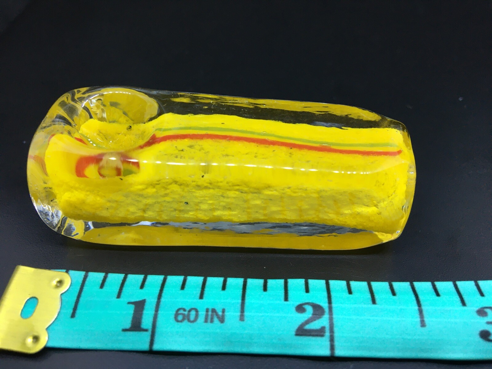 3” MINI USA HAND PIPE BLOWN GLASS HITTER HEAVY POCKET BOWL CUBE BLOCK XC20Y OG 1