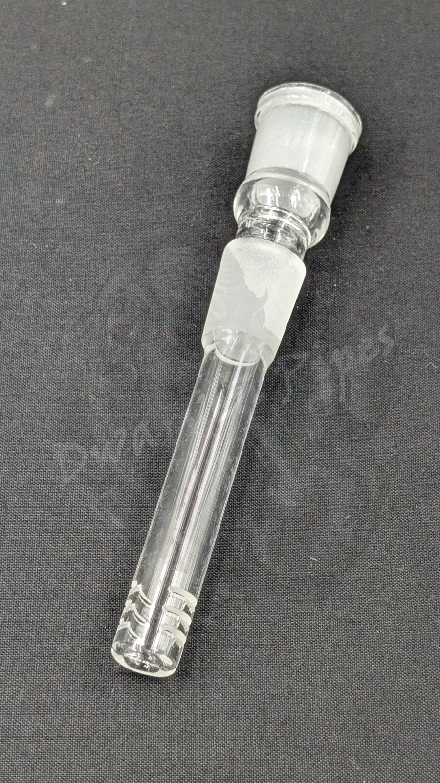 3&Prime; 6 Cut Glass Water Pipe Downstem 18MM Male to 18MM Female Opening