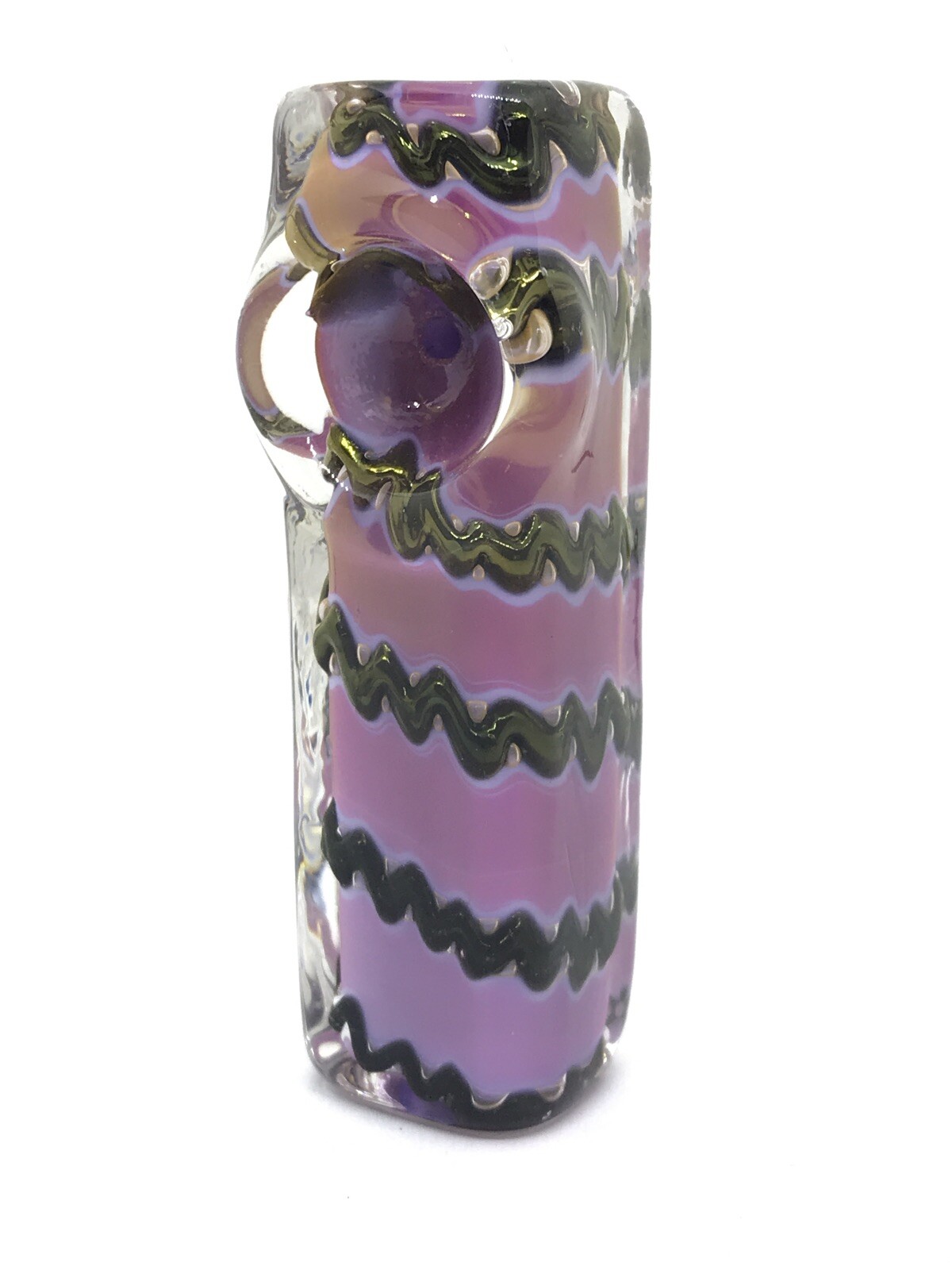 3” MINI USA HAND PIPE BLOWN GLASS HITTER POCKET BOWL HEAVY CUBE BLOCK TOBACCO OG