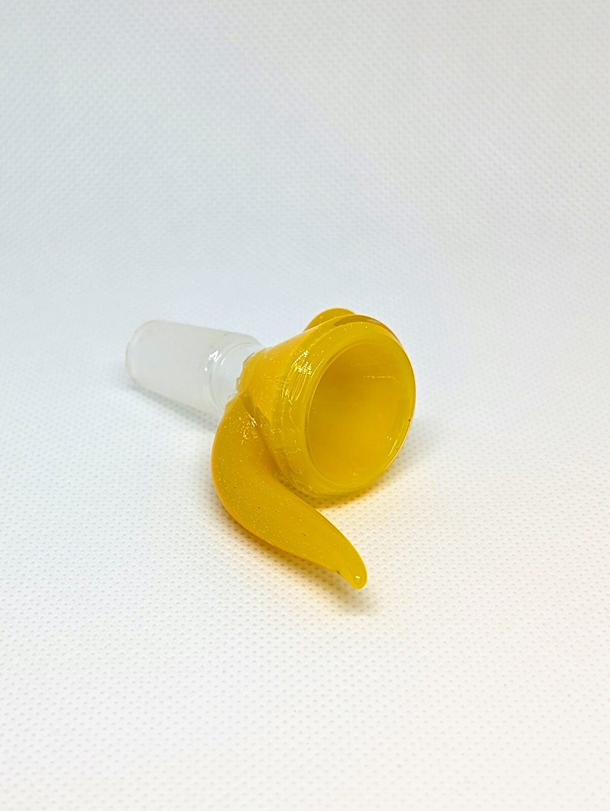 3&Prime; Screen Filter Crushed Opal Canary Horn Bowl 14mm Funnel Slide Bong Hookah