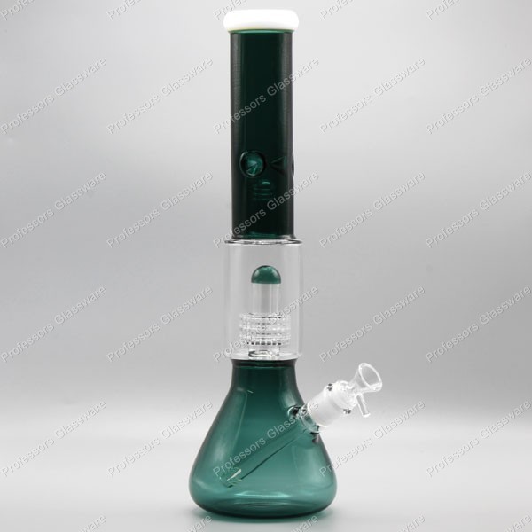 16&Prime; Percolated Bong Water Pipe – Matrix & UFO Perc System, Glass Bong