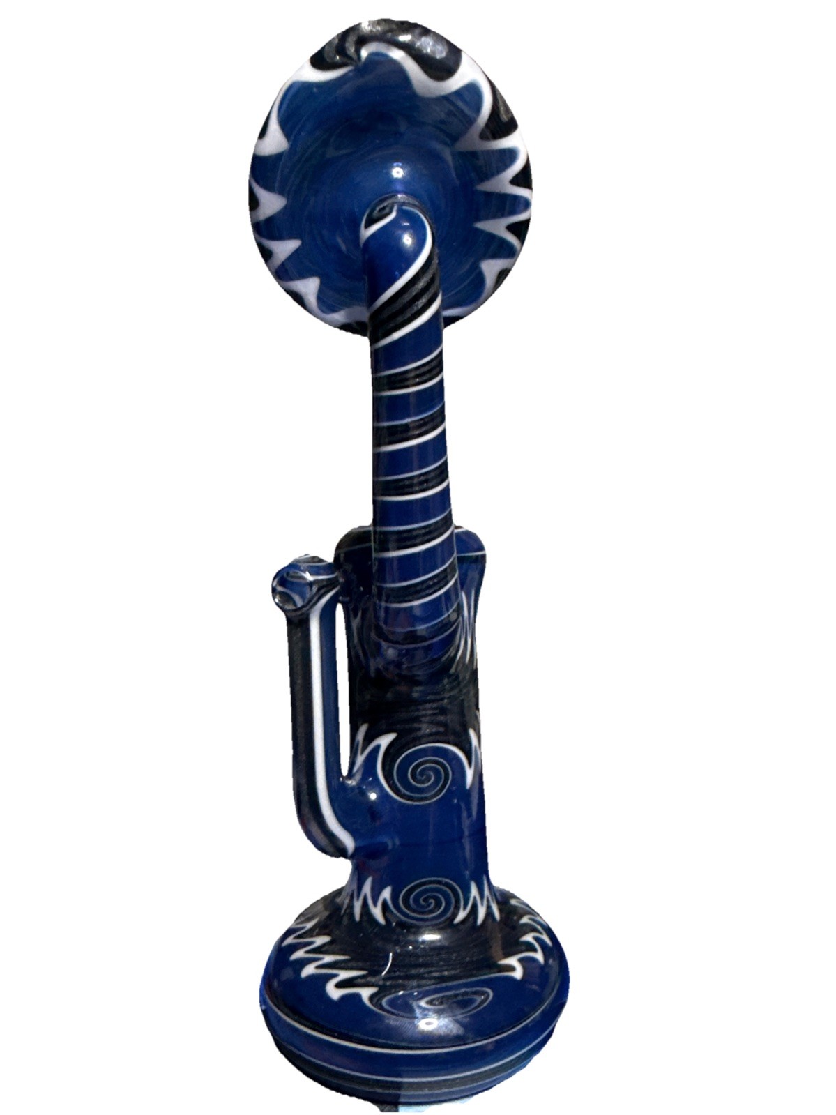 Heady Glass Bubbler Pipe. 8.5in Water Hookah Pipe. Wigwag Borosilicate OBO!!!