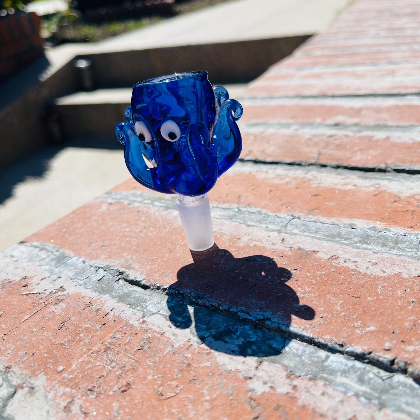14mm Premium Blue Thick Glass Octopus Bong Bowl Head Piece Bong Bowl Holder