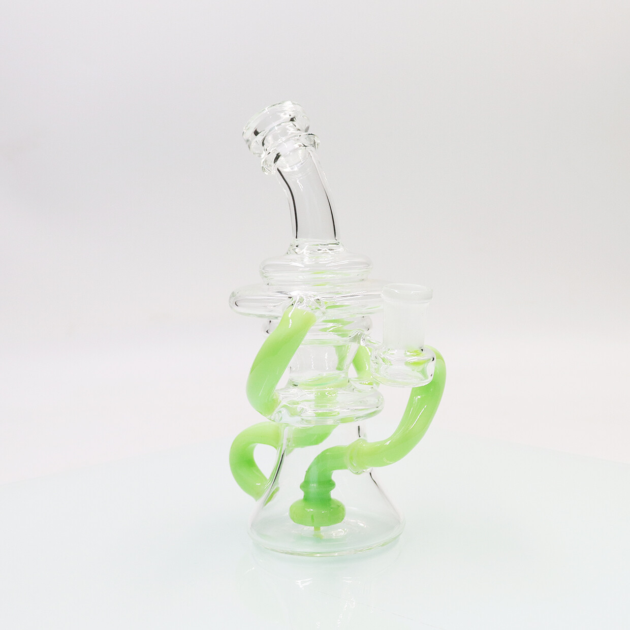 7 » Green Hookah Glass Smoking Waterpipes Multi-tube Recycler Bong MINI Handmade