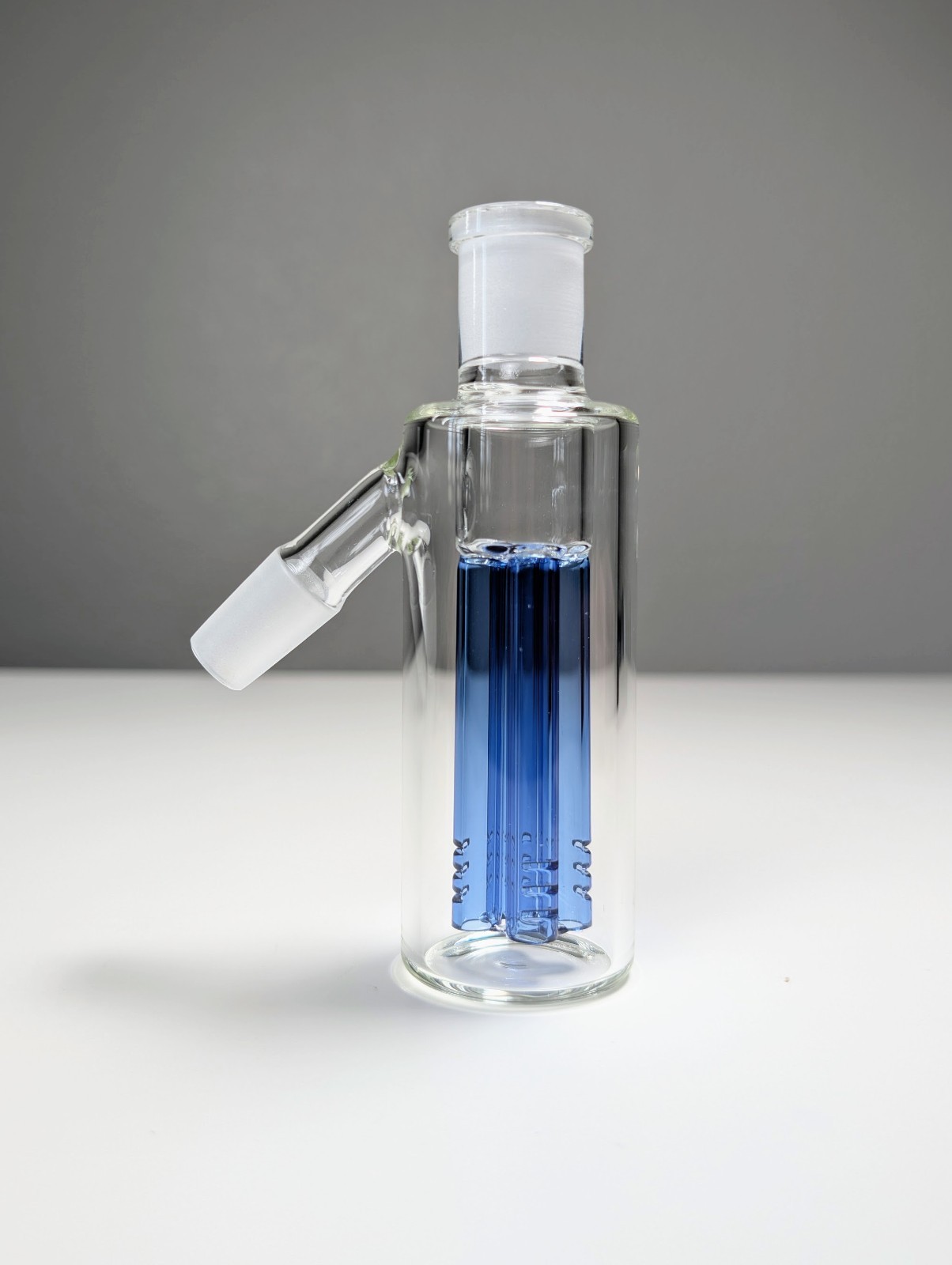 Premium Thick 14mm 45° Blue Quad Tree Perc Ash Catcher Tobacco Water Pipe Bong