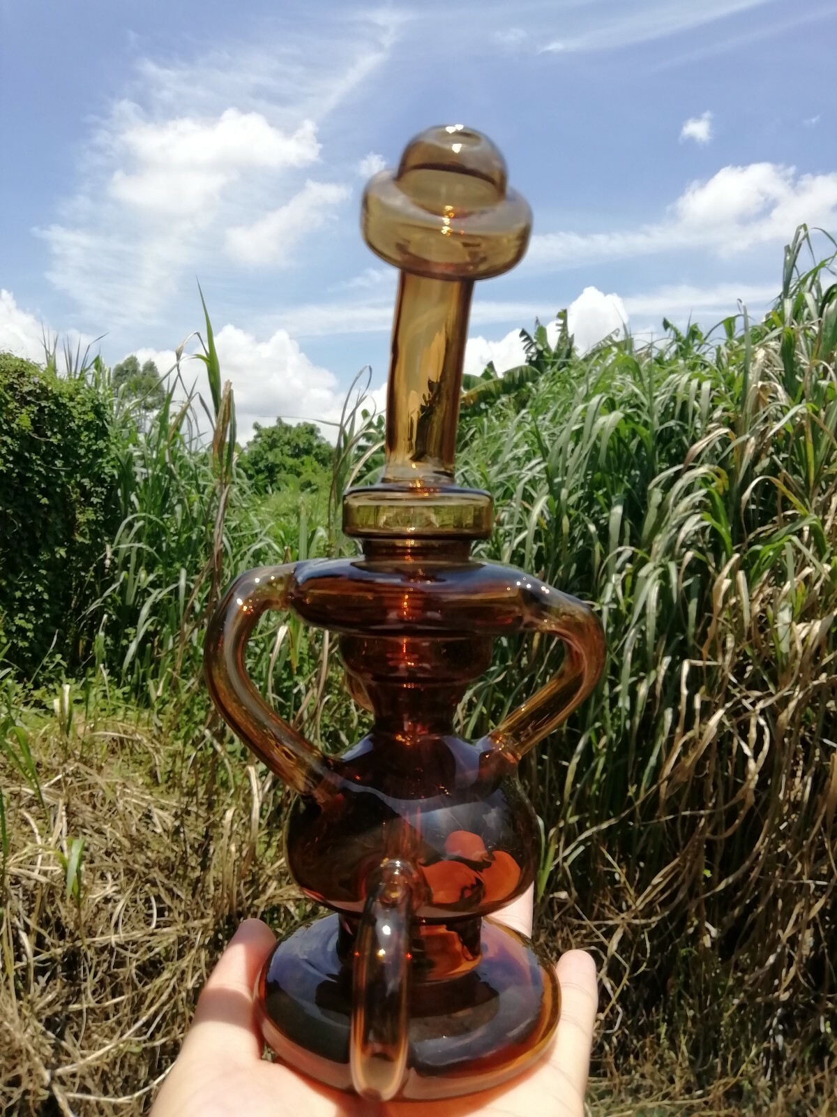 Hookah Water Pipe Premium Glass 8 inch 5mm Fume Coffee Bong